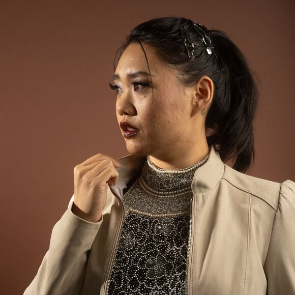 Leather Evening Jacket by White House Black Market - Size S - Picture 2 of 11